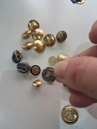 Lote Botones Vintage Dorados