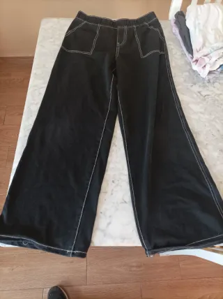 Pantalones anchos negros talla 12/13 años