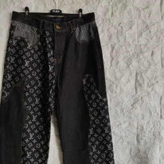 Jeans Louis Vuitton Unisex Nero/Grigio taglia 42