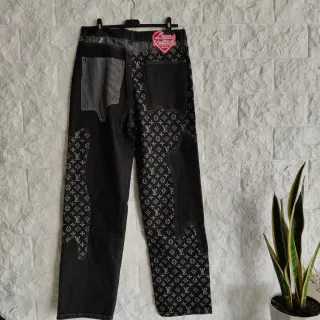 Jeans Louis Vuitton Unisex Nero/Grigio taglia 42