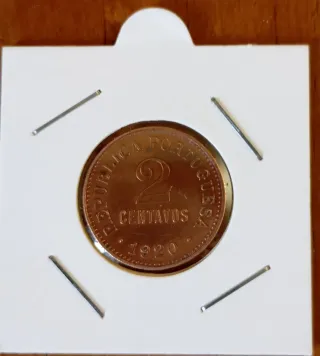 Moeda 2 centavos Portugal 1920