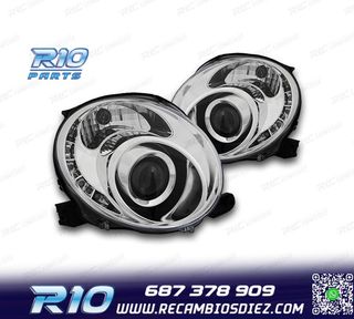 FAROS FIAT 500 07-15 LUZ DIURNA TFL FONDO CROMO
