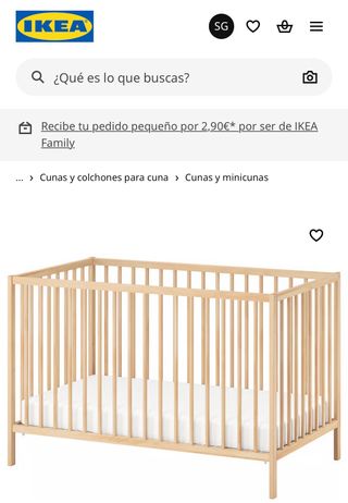 Cuna con colchón 60x120