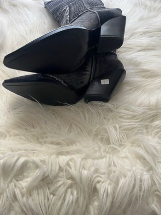 Botas Zara Cowboy Brillantes Desgastadas