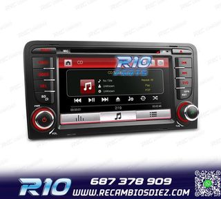 RADIO NAVEGADOR 7" AUDI A3 8P 03-12 USB GPS TACTIL HD