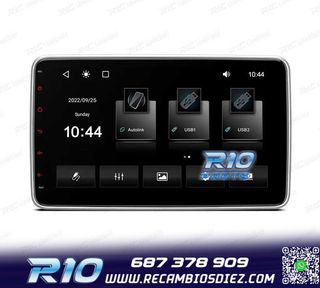 RADIO NAVEGADOR 2DIN 10" HD TÁCTIL BLUETOOTH USB SD