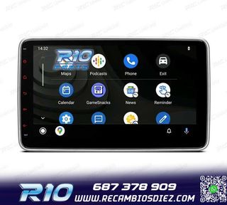 RADIO NAVEGADOR 2DIN 10" HD TÁCTIL BLUETOOTH USB SD
