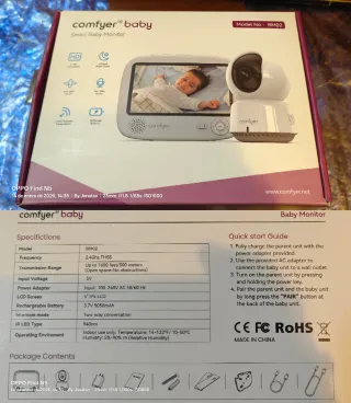 Vigilabebés Comfyer 5 1080P 2K WiFi