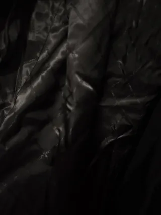 Abrigo Michael Kors Negro con Cuello Sintético