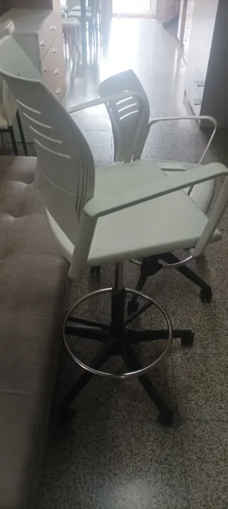 Taburete Actiu Spacio Giratorio Blanco