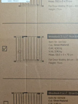 Barrera Seguridad Hauck Woodlock 2 75-89 + regalo