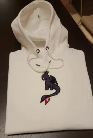 Felpa con cappuccio  ricamo sdendato Dragon traine