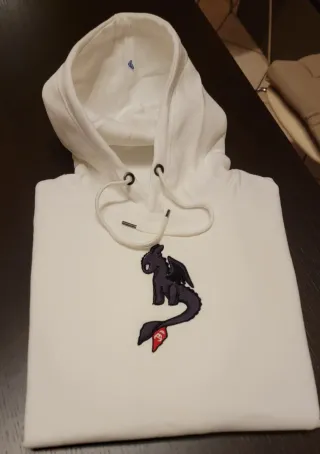 Felpa con cappuccio  ricamo sdendato Dragon traine