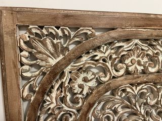 Cabecero cama 1,35 madera tallada