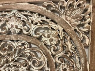 Cabecero cama 1,35 madera tallada