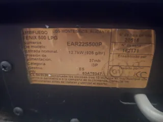 Caseta/cassette chimenea gas