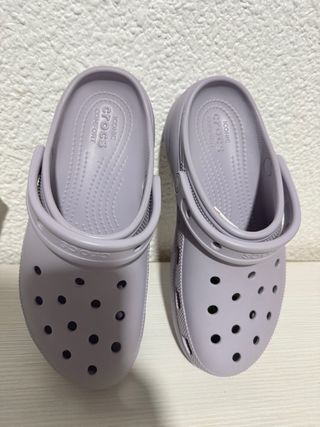 Crocs Lila Plataforma Talla 37