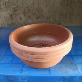 Set 3 Ciotole Vasi Plastica Marrone Diametro 20cm