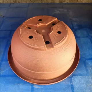 Set 3 Ciotole Vasi Plastica Marrone Diametro 20cm