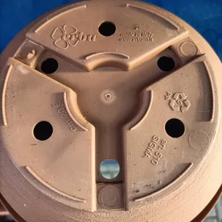 Set 3 Ciotole Vasi Plastica Marrone Diametro 20cm