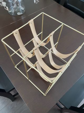 Botellero Metálico y Piel