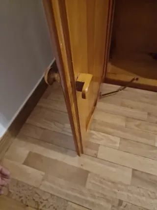 Mueble de madera con puerta