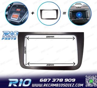 MARCO GRIS RADIO 2-DIN PARA SEAT ALTEA TOLEDO VOLANTE IZQUIE