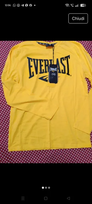 T-shirt Everlast gialla