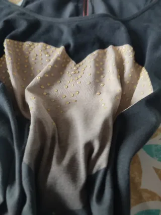 Camiseta Bershka Corazón Brillante Negra