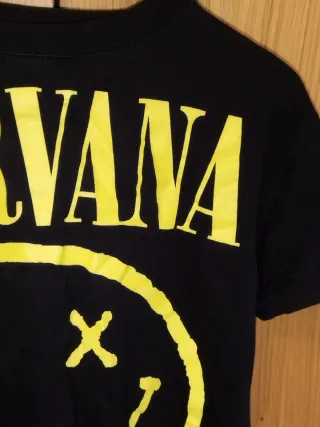 Camiseta Nirvana Crop Top "Smiley Face" Oficial S