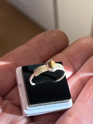 Anello in argento massiccio 800 autentico con piet