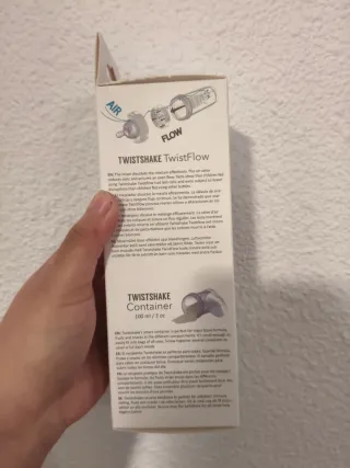 Biberón Twistshake Anti-Colic blanco talla M