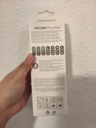 Biberón Twistshake Anti-Colic blanco talla M