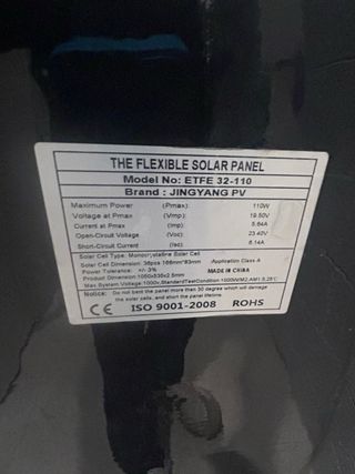 Placa solar para camper