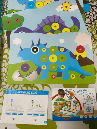 Juego de construcción infantil dinosaurios