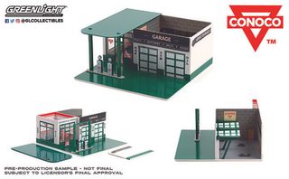 Diorama Gasolinera Conoco Greenlight 1/64