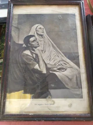 Cuadro San Agustín y Santa Mónica