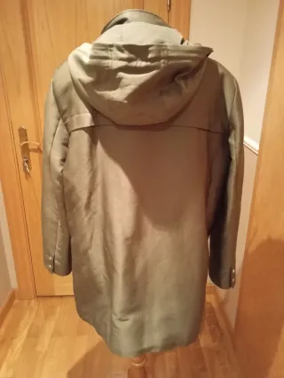 Abrigo Parka Mango Talla L Verde Oliva