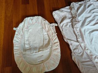 Saco Silla Bebé Auto Minnie Mouse + 2 Sábanas Cuna