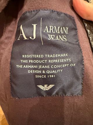 Cazadora Armani Piel Marrón