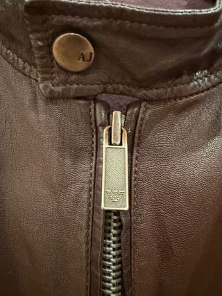 Cazadora Armani Piel Marrón