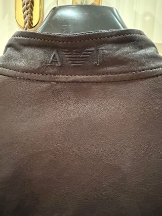 Cazadora Armani Piel Marrón