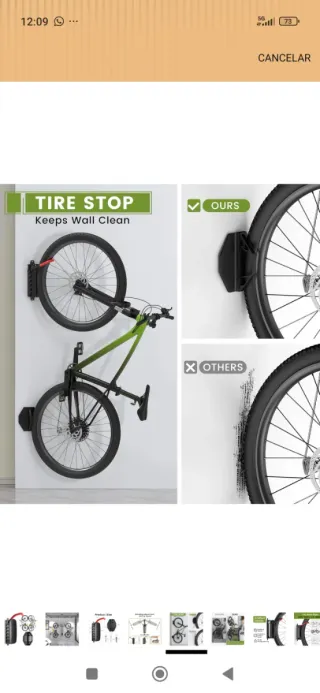 Colgador de Bicicleta Pared