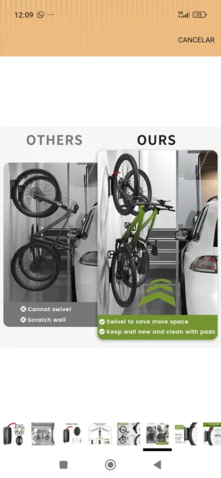 Colgador de Bicicleta Pared