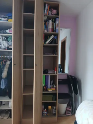 Armario ropero con biblioteca