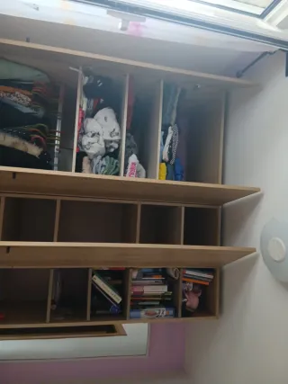 Armario ropero con biblioteca