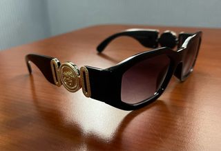 Occhiali da Sole Unisex Nero Oro Medusa Versace