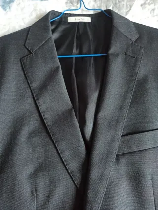 Chaqueta de traje hombre negra