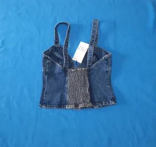 Top vaquero con botones