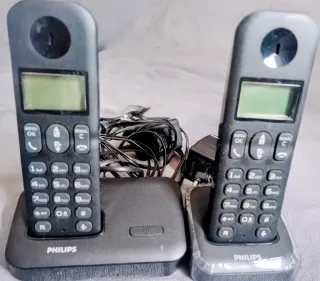 Teléfono inalámbrico Philips negro